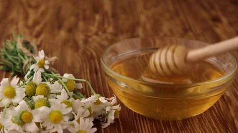 Extraction honey with a dipper, Honey is a source of health, Видео 65055968