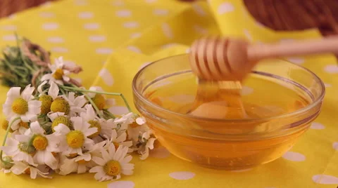 Extraction honey with a dipper, Honey is a source of health, Stock Footage 65166364