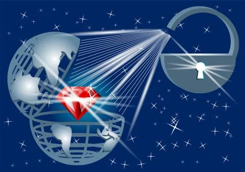 Extraction of minerals Stock Illustration