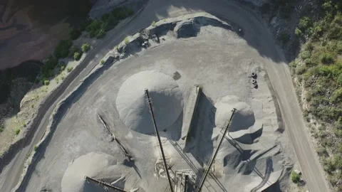 Extraction of minerals installation. Work station. Digging. Working class. Me Stock Footage 136838323