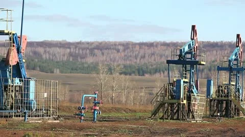 Extraction of oil Stock Footage 8981821