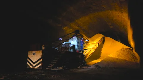 Extraction of potassium mine Stock Footage 56364370