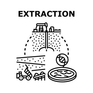 Extraction process concept illustration developing resources and materials 스톡 일러스트