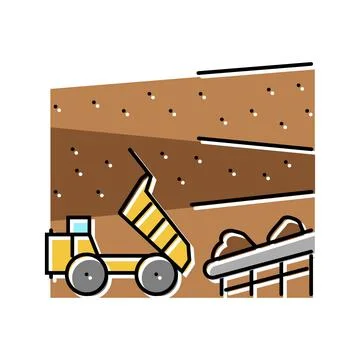 Extraction process mining color icon vector illustration イラスト素材