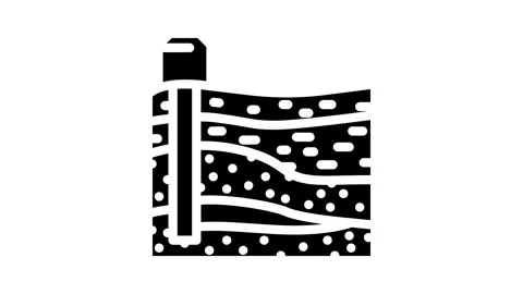 Extraction process mining glyph icon animation Stock Footage 326743636