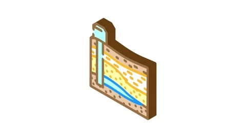 Extraction process mining isometric icon animation Stock Footage 327290774