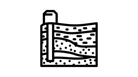 Extraction process mining line icon animation Stock Footage 326761163