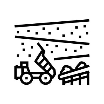 Extraction process mining line icon vector illustration Stock Illustration