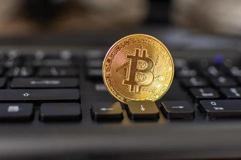 Extraction of virtual money on the Internet Stock Photos