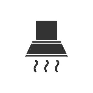 Extractor hood icon flat Stock Illustration