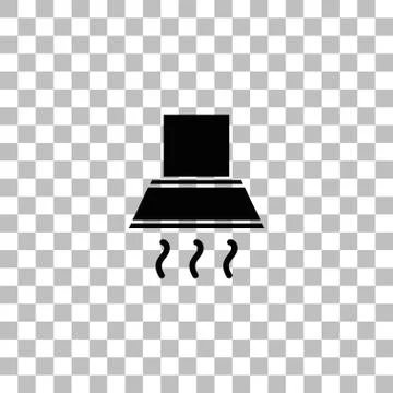 Extractor hood icon flat Stock Illustration