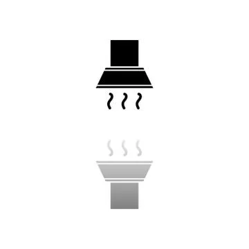 Extractor hood icon flat Stock Illustration