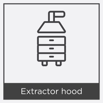 Extractor hood icon isolated on white background Free Stock Illustration
