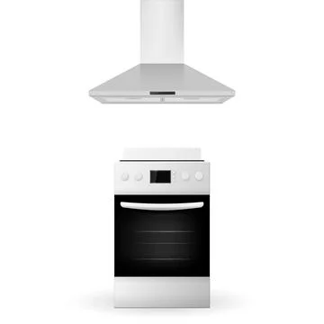 Extractor hood. Kitchen range hoods. Vector illustration. Stock Illustration