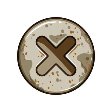 Extractor rusty screw head cartoon vector illustration Stock Illustration
