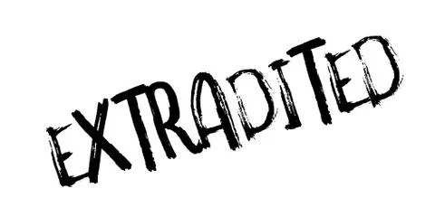 Extradited rubber stamp Stock Illustration