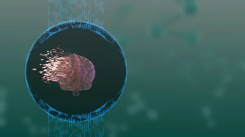 Extraordinary brain activity and the emerging mental problems from overexertion. Stock Footage 125964732