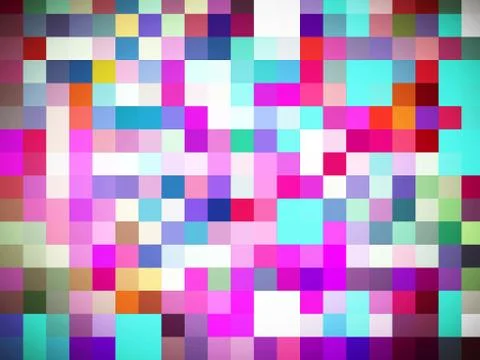 An extraordinary digital designing pattern of colorful tiles Stock Illustration