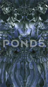 Extraordinary fractal artwork abstract thorny structures in hires Stock Illustration