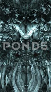 Extraordinary fractal artwork abstract thorny structures in hires Stock Illustration
