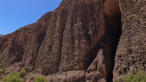 Extraordinary sandy rocks along a river on a rural abandoned road Stock Footage 317168508