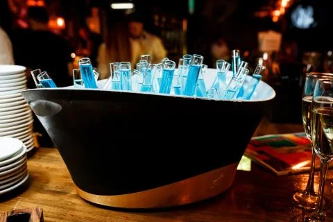 Extraordinary serving of drinks. Stock Photos