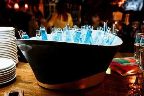 Extraordinary serving of drinks. Stock Photos