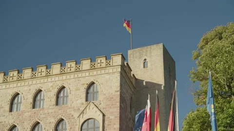 Extraordinary Shot of Hambach Castle Stock Footage 166145769