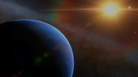 Extrasolar Kepler Planet and Alien Star Stock Footage 84952362