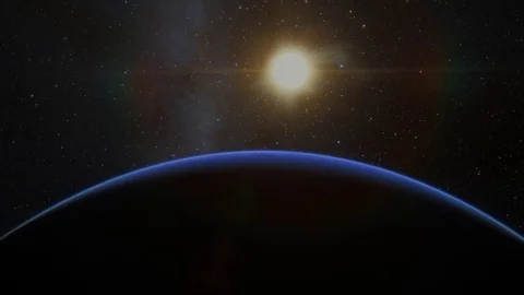 Extrasolar Kepler Planet Blue Planet Flyby 스톡 동영상 84952447