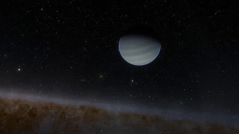 Extrasolar Kepler Planet Grey Alien World Video stock 84952716