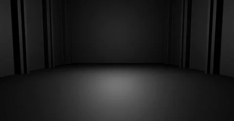 Extraterrestrial Empty Glowing Vibrant Laser Showcase Stage Corridor Hallway  Stock-Illustration