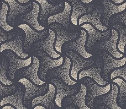 Extravagant Fashion Seamless Pattern Vector Whirl Star Retro Abstract Background Stock Illustration