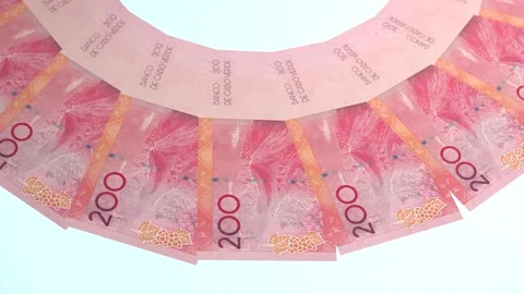 Extravagant Looping Design 200 Escudo Curency of Cape Verde Vídeo Stock 304139926