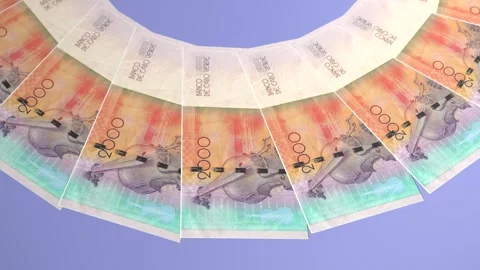 Extravagant Looping Design 2000 Escudo Curency of Cape Verde Vídeo Stock 304139925