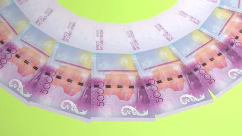 Extravagant Looping Design 5000 Escudo Curency of Cape Verde Vídeo Stock 304140069