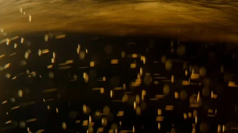 Extream close-up beer in glass. Beer bubbles. Video stock 107168106