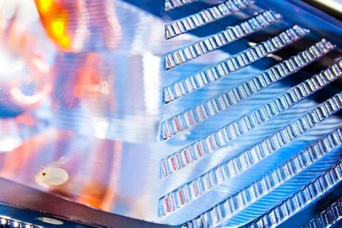 Extreme abstract closeup of vehicle indicator lamp Stock Photos