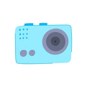 Extreme action camera cartoon vector illustration Stock Illustration