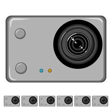 Extreme action camera cartoon vector graphic Stock Illustration