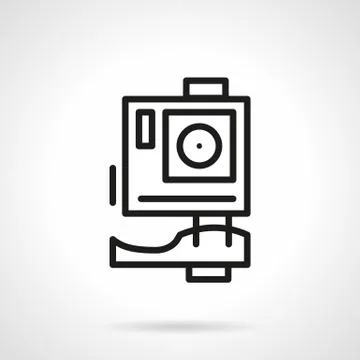 Extreme action camera simple line vector icon Stock Illustration