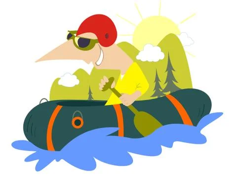 Extreme boating Stock Illustration