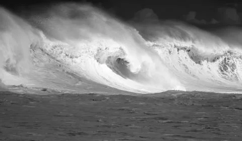 Extreme breaking wave Stock Photos