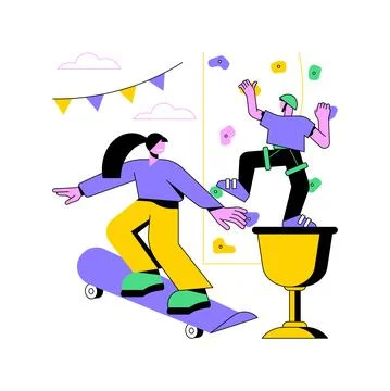 Extreme camp abstract concept vector illustration. Stockillustratie