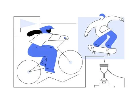 Extreme camp abstract concept vector illustration. Illustrazione stock