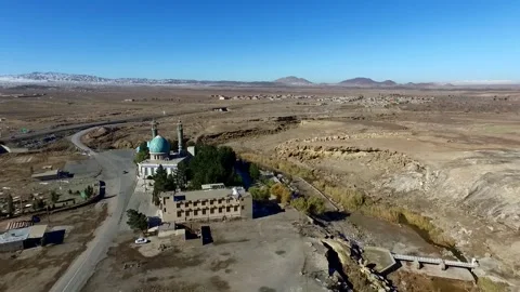 An extreme capturing Imamzadeh Abdullah nestled within, stock footage. Stock Footage 304952084
