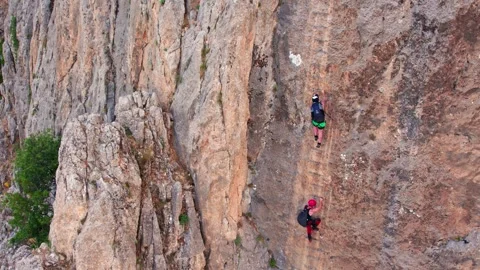 "Extreme Cliff Climbing" Stock Footage 309206139