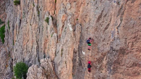 "Extreme Cliff Climbing" Stock Footage 309206150