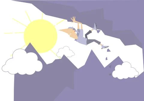 Extreme climber Stock Illustration