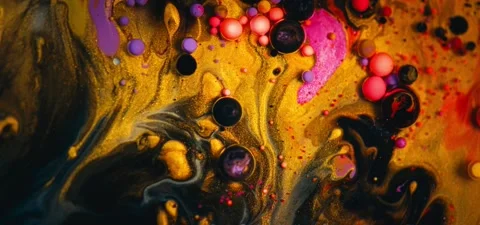 Extreme Close-up Abstract Fluid Effect – Super Slow Motion Background Video stock 316404786